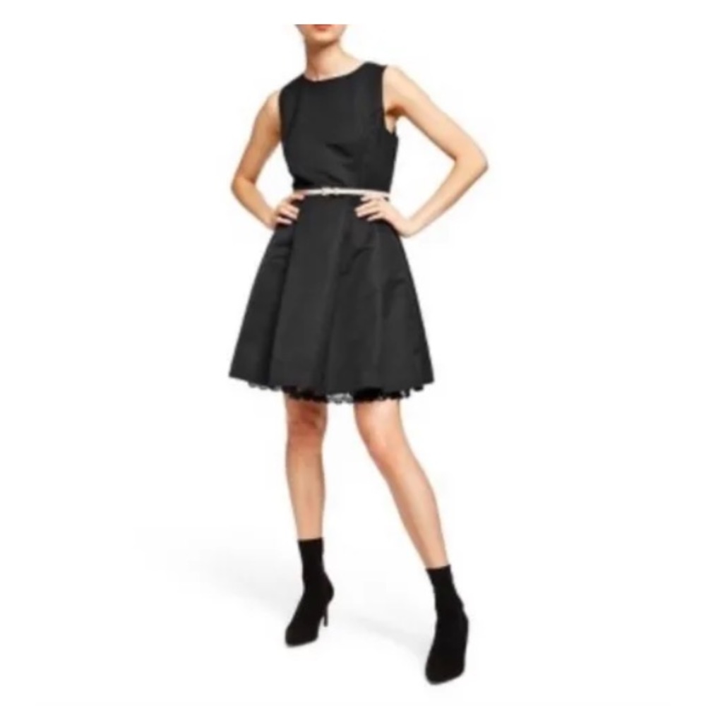 Jason Wu 20th Anniversary Collection Black Fit Flare Cocktail Dress Womens sz XS